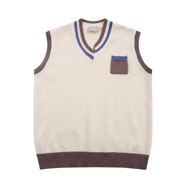 men's vests color block casual vest mens autumn sleeveless sweater amekaji loose v-neck pullover men, Black;white
men's vests color block casual vest mens autumn sleeveless sweater amekaji loose v-neck pullover men, Black;white