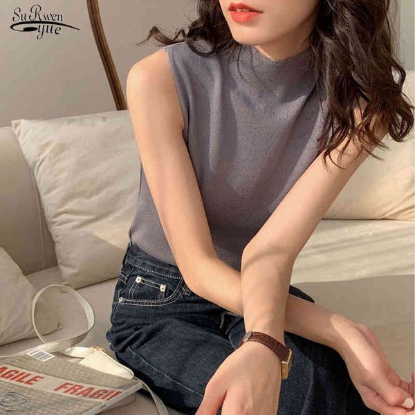 knitted summer turtleneck tank female sleveless t-shirt vest casual women camisole blouse sleeveless slim 13122 210521, White
knitted summer turtleneck tank female sleveless t-shirt vest casual women camisole blouse sleeveless slim 13122 210521, White