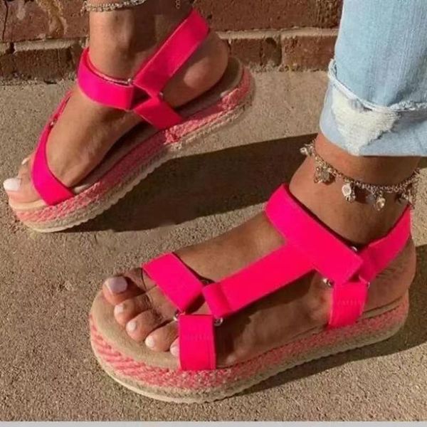 sandals summer women platform open toe thick bottom flat plus size ladies casual rainbow color shoes sandalias mujer, Black
sandals summer women platform open toe thick bottom flat plus size ladies casual rainbow color shoes sandalias mujer, Black