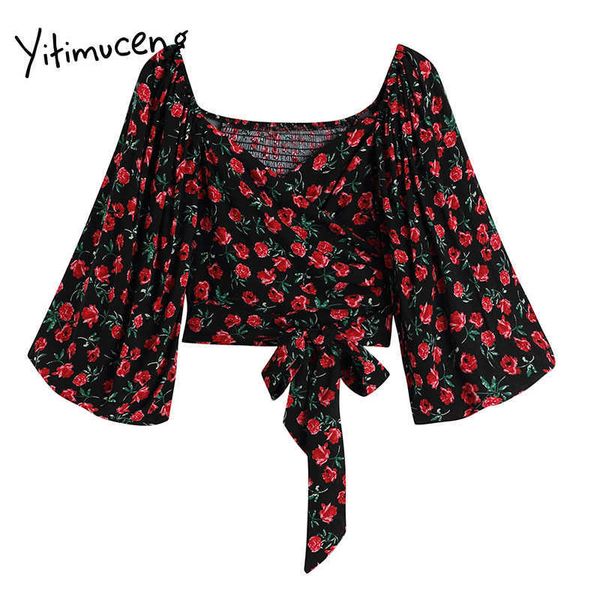 yitimuceng vintage floral print blouse women lantern sleeve shirts v-neck clothes spring summer korean fashion 210601, White
yitimuceng vintage floral print blouse women lantern sleeve shirts v-neck clothes spring summer korean fashion 210601, White