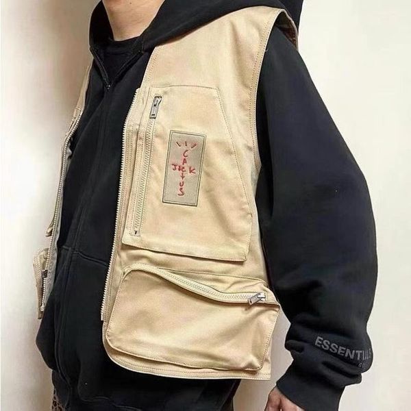 men's jackets 21ss multiple pockets cactus jack loose fit summer clothes jacket hip hop men women, Black;brown
men's jackets 21ss multiple pockets cactus jack loose fit summer clothes jacket hip hop men women, Black;brown