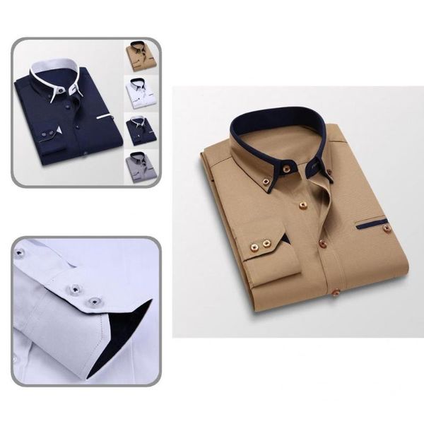 men's dress shirts soft fabulous long sleeve wash-and-wear men anti-iron autumn shirt buttons for daily wear, White;black
men's dress shirts soft fabulous long sleeve wash-and-wear men anti-iron autumn shirt buttons for daily wear, White;black
