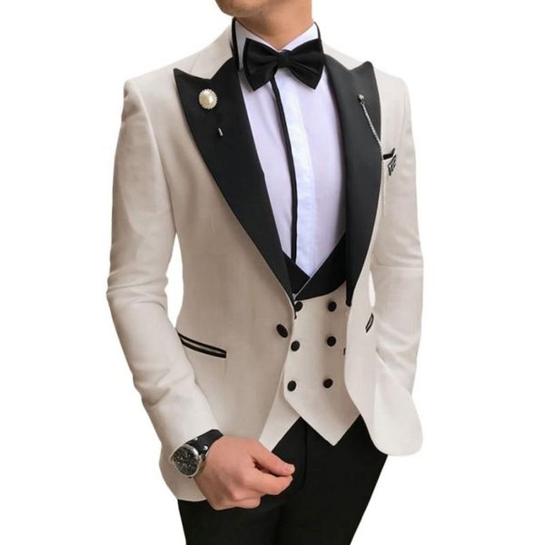 men's suits & blazers (blazers+vest+pants)3 piece suit men fashion business mens designers 2021 slim fit wedding for size, White;black
men's suits & blazers (blazers+vest+pants)3 piece suit men fashion business mens designers 2021 slim fit wedding for size, White;black