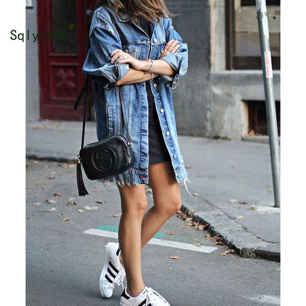 winter fashion boyfriend style thick denim cardigan jacket women slim denim zanja coat long sleeve hole jean jacket outerwear 210709, Black;brown
winter fashion boyfriend style thick denim cardigan jacket women slim denim zanja coat long sleeve hole jean jacket outerwear 210709, Black;brown
