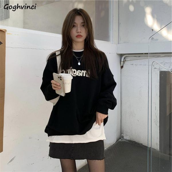 women no hat hoodies sweatshirts letters printed loose simple o-neck thicken plus velvet big size 2xl korean fashion style warm women's, Black
women no hat hoodies sweatshirts letters printed loose simple o-neck thicken plus velvet big size 2xl korean fashion style warm women's, Black