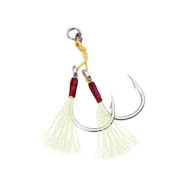fishing hooks 6pcs/set barbed high carbon steel luminous slow jigging with feather strong double assist
fishing hooks 6pcs/set barbed high carbon steel luminous slow jigging with feather strong double assist