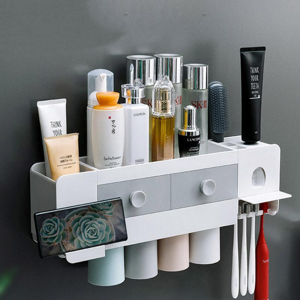 bath accessory set magnetic attraction toothbrush holder automatic toothpaste dispenser multifunction storage box bathroom accessories sets
bath accessory set magnetic attraction toothbrush holder automatic toothpaste dispenser multifunction storage box bathroom accessories sets