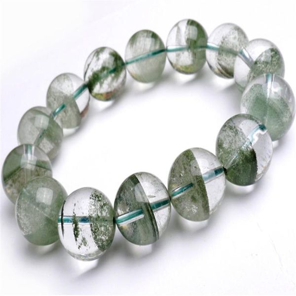 beaded, strands 15mm genuine natural green chlorite phantom quartz crystal transparent clear round bead women men powerful stretch bracelet, Black
beaded, strands 15mm genuine natural green chlorite phantom quartz crystal transparent clear round bead women men powerful stretch bracelet, Black