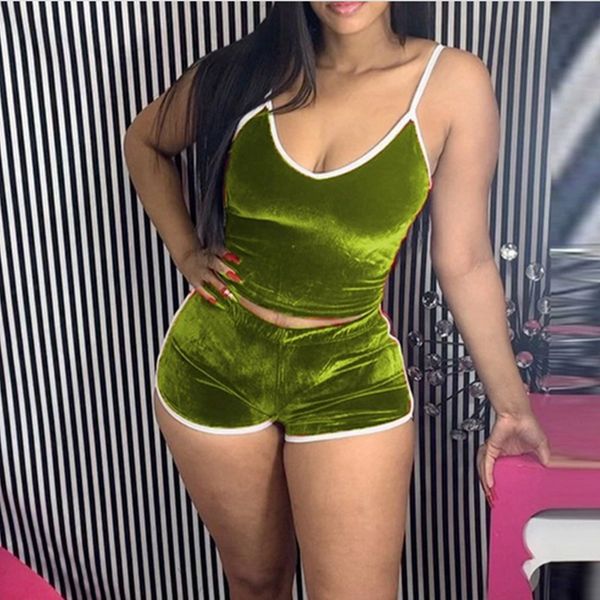 2pcs sets women velvet cropped sleeveless deep v neck crop high waist elastic underwear pajama sets, Black;white
2pcs sets women velvet cropped sleeveless deep v neck crop high waist elastic underwear pajama sets, Black;white