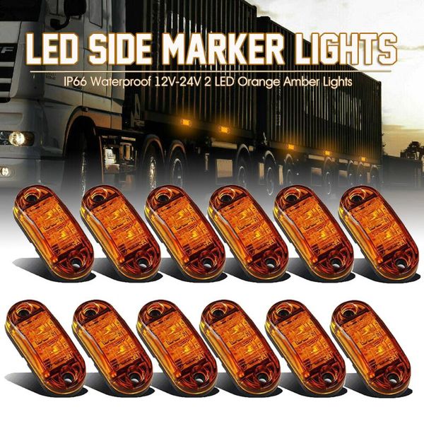 emergency lights 12pcs side marker indicators truck trailer lorry 12v 2 led orange amber tail
emergency lights 12pcs side marker indicators truck trailer lorry 12v 2 led orange amber tail