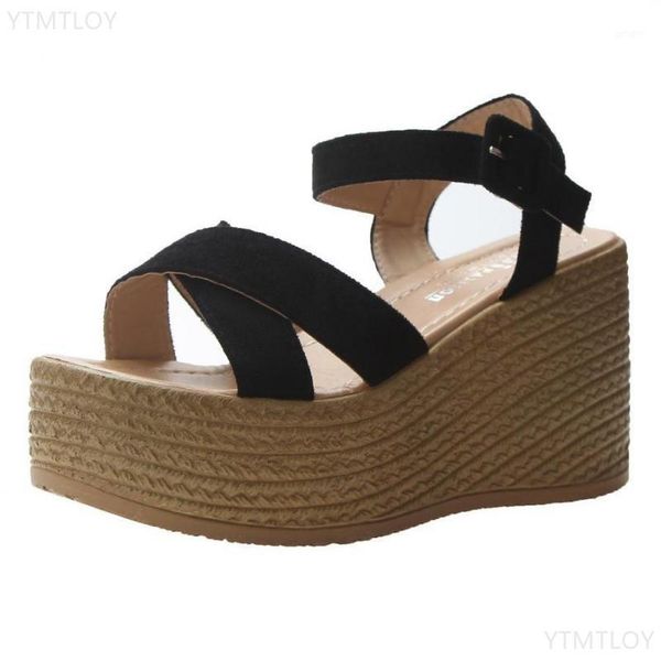 women's sandals 2021 roman buckle solid color shoes platform wedges summer zapatos de mujer tacon pumps dress1, Black
women's sandals 2021 roman buckle solid color shoes platform wedges summer zapatos de mujer tacon pumps dress1, Black