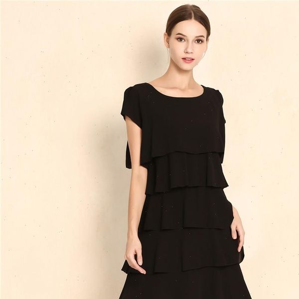 summer elegant chiffon casual cascading womens dresses ruffle robe short sleeves cake plus size s 5xl, Black;gray
summer elegant chiffon casual cascading womens dresses ruffle robe short sleeves cake plus size s 5xl, Black;gray