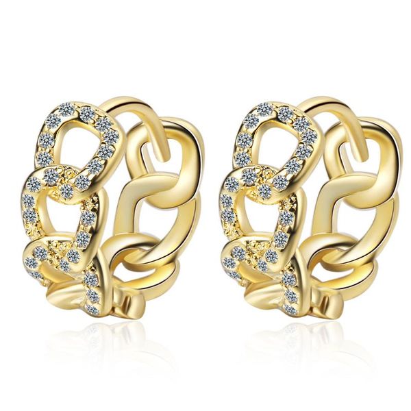 hoop & huggie 925 sterling silver earrings zircon 18k interwoven for women's wedding charm jewelry gift, Golden;silver
hoop & huggie 925 sterling silver earrings zircon 18k interwoven for women's wedding charm jewelry gift, Golden;silver