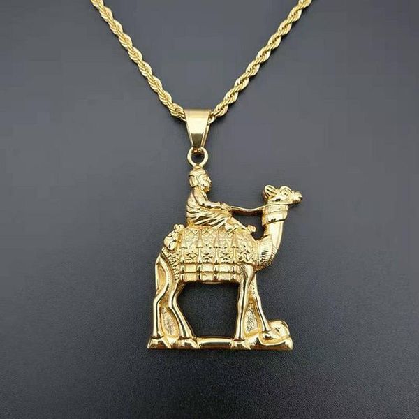 pendant necklaces gold titanium steel riding a camels pendants necklace for men hip hop rock jewelry drop, Silver
pendant necklaces gold titanium steel riding a camels pendants necklace for men hip hop rock jewelry drop, Silver