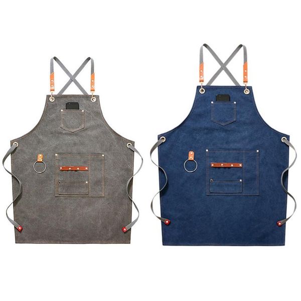 aprons canvas bib leather chef kitchen apron women's men's barista bartender pocket household
aprons canvas bib leather chef kitchen apron women's men's barista bartender pocket household