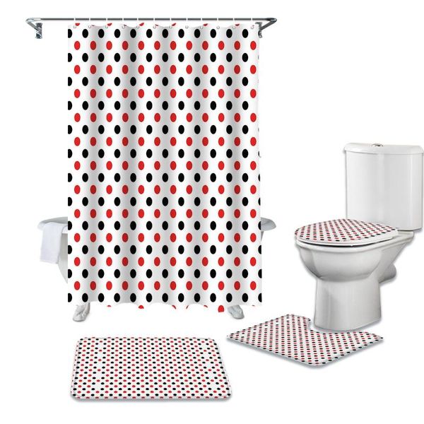 red black wave dot pattern bathroom set durable fabric waterproof shower curtain rug carpet toilet lid cover bath mat curtains
red black wave dot pattern bathroom set durable fabric waterproof shower curtain rug carpet toilet lid cover bath mat curtains