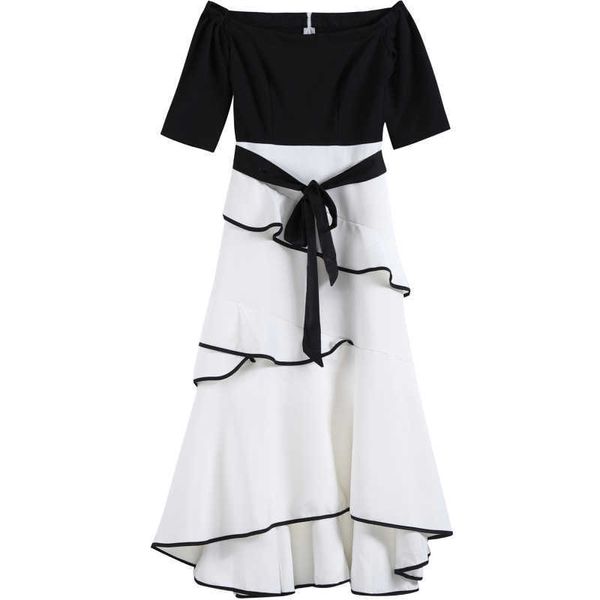perhaps u black white patchwork bow strapless off shoulder half sleeve cascading ruffle maxi long dress elegant d0537 210529, Black;gray
perhaps u black white patchwork bow strapless off shoulder half sleeve cascading ruffle maxi long dress elegant d0537 210529, Black;gray