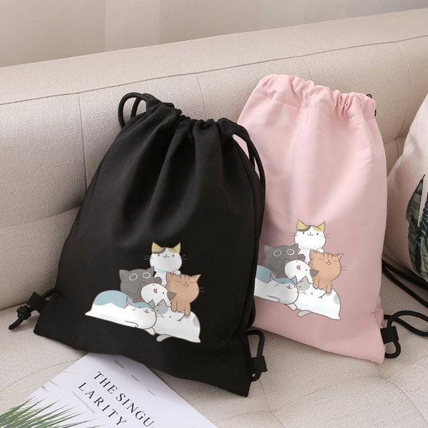 backpack 13-inch cute cartoon cat drawstring bag pulling rope simple outdoor travel storage sports
backpack 13-inch cute cartoon cat drawstring bag pulling rope simple outdoor travel storage sports