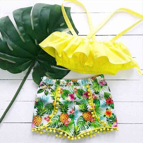 fashion leisure 2pcs toddler kid baby girl clothing set summer sleeveless ruffle t shirt floral shorts outfits, White
fashion leisure 2pcs toddler kid baby girl clothing set summer sleeveless ruffle t shirt floral shorts outfits, White