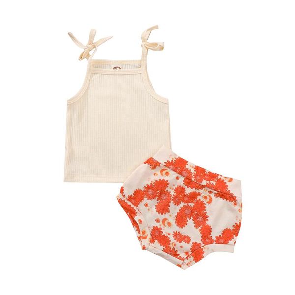 clothing sets 2pcs baby girls outfit children summer sweet style solid color sleeveless suspender + floral printing shorts set, White
clothing sets 2pcs baby girls outfit children summer sweet style solid color sleeveless suspender + floral printing shorts set, White