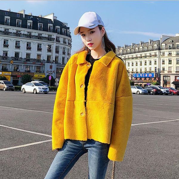 women's fur & faux winter jacket coat teddy fleece women plush blouse sheepskin 2021, Black
women's fur & faux winter jacket coat teddy fleece women plush blouse sheepskin 2021, Black