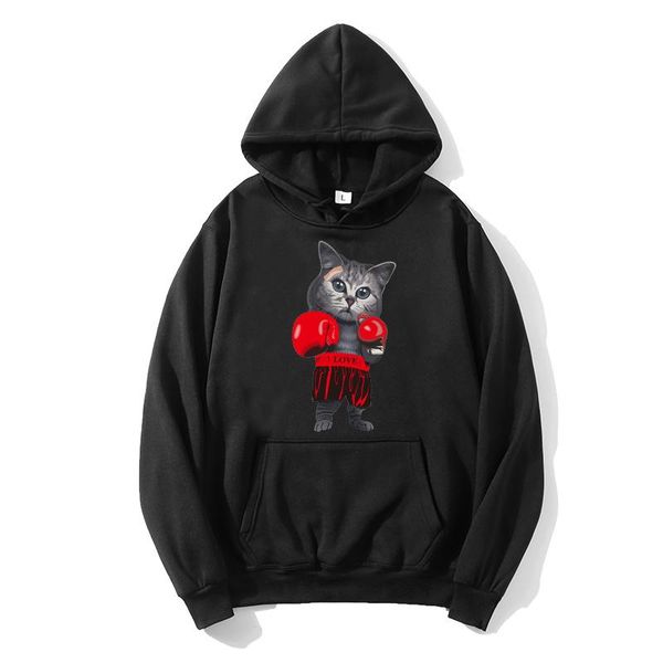 men's hoodies & sweatshirts and women's sports hoodie 2021boxing cat harajuku anime spring fall fashion pullover japanese street c, Black
men's hoodies & sweatshirts and women's sports hoodie 2021boxing cat harajuku anime spring fall fashion pullover japanese street c, Black