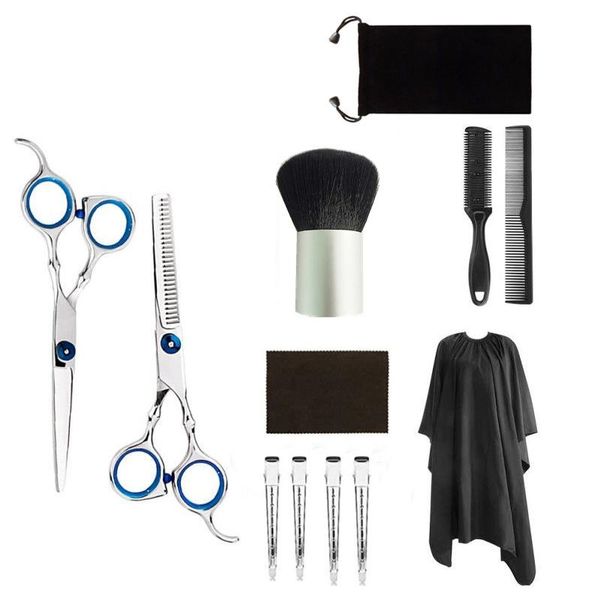 hair scissors professional set, cutting shears, thinning razor comb, clips for home salon
hair scissors professional set, cutting shears, thinning razor comb, clips for home salon