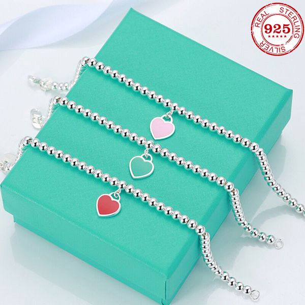 fit original s925 sterling silver blue pink enamel heart bracelet for women classic fashion love ladies jewelry, Golden;silver
fit original s925 sterling silver blue pink enamel heart bracelet for women classic fashion love ladies jewelry, Golden;silver