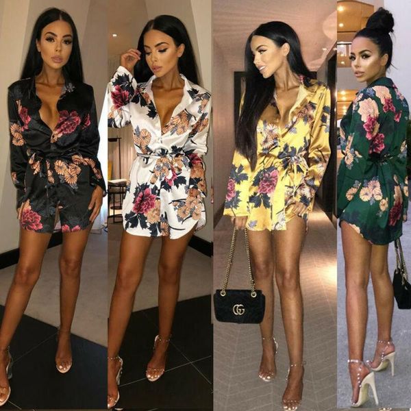 meihuida summer women silk satin shirt dress ladies print floral long sleeve loose short mini dresses beach party women's blouses & shi, White
meihuida summer women silk satin shirt dress ladies print floral long sleeve loose short mini dresses beach party women's blouses & shi, White