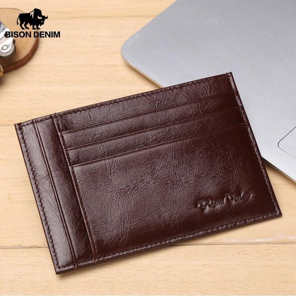 card holders bison denim genuine leather credit cart wallet mini slim id zipper high qauliyt cowskin w9309, Brown;gray
card holders bison denim genuine leather credit cart wallet mini slim id zipper high qauliyt cowskin w9309, Brown;gray