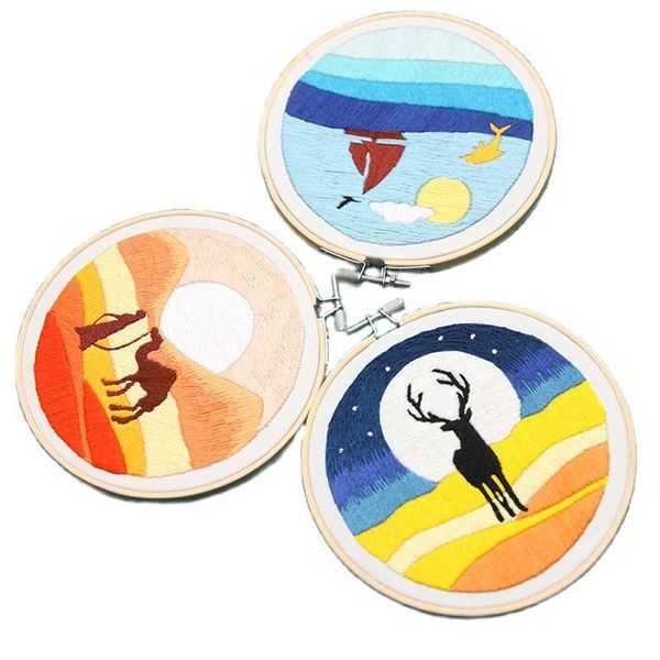 landscape embroidery kit of hoop for beginner needlework handmade cross stitch set sewing art painting craft home decor other arts and craft
landscape embroidery kit of hoop for beginner needlework handmade cross stitch set sewing art painting craft home decor other arts and craft