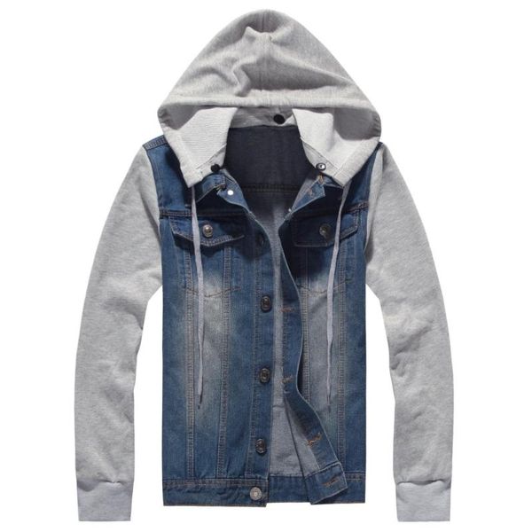men's jackets casual slim mens denim jacket plus size bomber hooded men cowboy fashion jean chaqueta hombre, Black;brown
men's jackets casual slim mens denim jacket plus size bomber hooded men cowboy fashion jean chaqueta hombre, Black;brown
