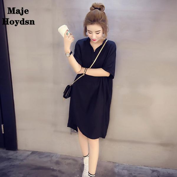 casual dresses maje hoydsn 2021 summer korean college style increased solid bat sleeves loose waist fat mm thin women's dress, Black;gray
casual dresses maje hoydsn 2021 summer korean college style increased solid bat sleeves loose waist fat mm thin women's dress, Black;gray