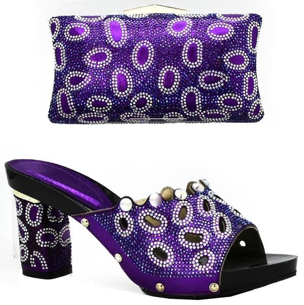 women shoes and bag set in italy purple color italian bags to match with decorated rhinestone dress, Black
women shoes and bag set in italy purple color italian bags to match with decorated rhinestone dress, Black