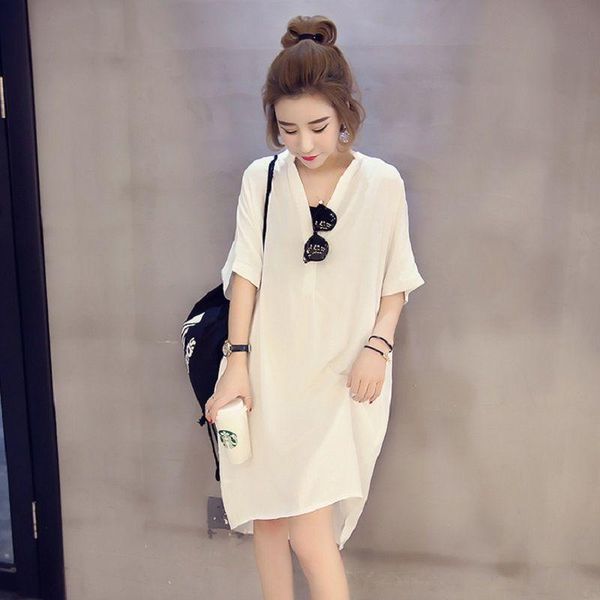 plus size dresses elegant women tunic tee shirt summer 2021 ladies large sizes casual short sleeve loose v-neck clothing white, Black
plus size dresses elegant women tunic tee shirt summer 2021 ladies large sizes casual short sleeve loose v-neck clothing white, Black