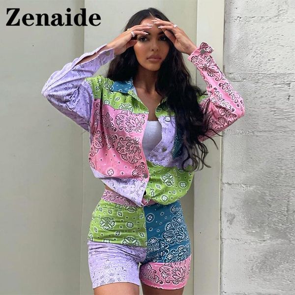 women's tracksuits zenaide 2021 autumn y2k floral print tracksuit women casual two piece sets loose long sleeve shirt and mini shorts, Gray
women's tracksuits zenaide 2021 autumn y2k floral print tracksuit women casual two piece sets loose long sleeve shirt and mini shorts, Gray