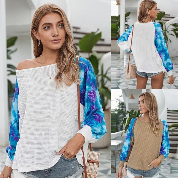 women's t-shirt jaycosin fashion tie dye print patchwork long sleeve t shirts women o neck tshirt casual loose streetwear mujer, White
women's t-shirt jaycosin fashion tie dye print patchwork long sleeve t shirts women o neck tshirt casual loose streetwear mujer, White