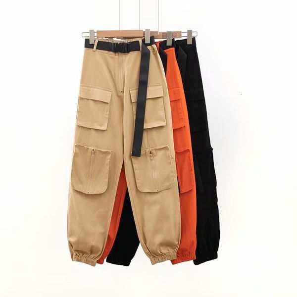 women's pants & capris autumn england style zip multi-pockets drawstring cargo fashion solid casual joggers ozk3, Black;white
women's pants & capris autumn england style zip multi-pockets drawstring cargo fashion solid casual joggers ozk3, Black;white