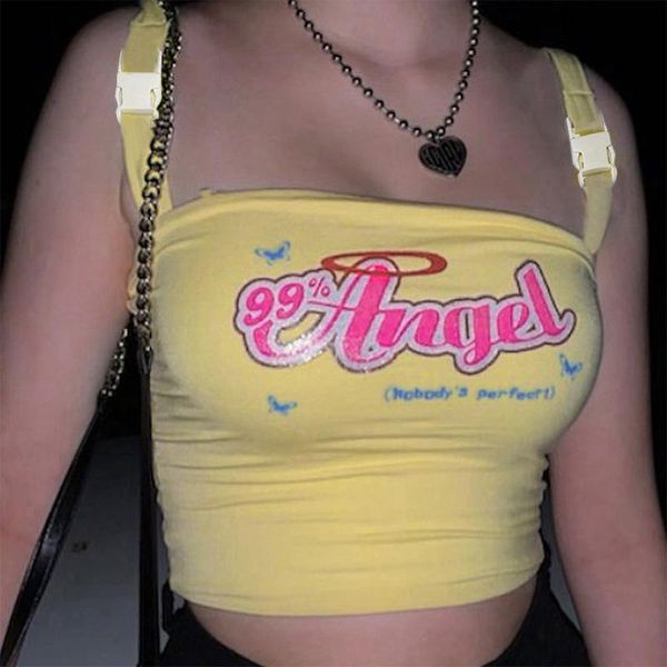 women's tanks & camis insgirl schoolbag buckle camisole women angel printed slim crop tank summer fashion student casual punk vest, White
women's tanks & camis insgirl schoolbag buckle camisole women angel printed slim crop tank summer fashion student casual punk vest, White