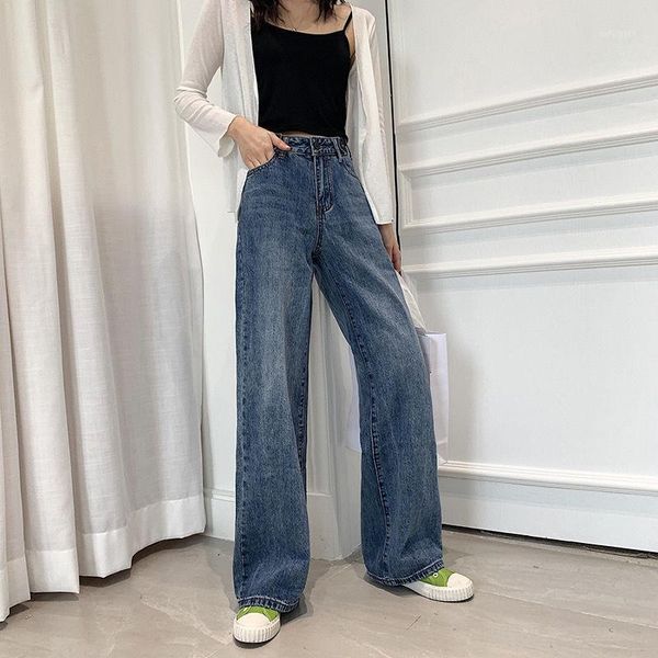 women jeans vintage high waist loose comfortable mom for casual straight pants boyfriend trousers women's, Blue
women jeans vintage high waist loose comfortable mom for casual straight pants boyfriend trousers women's, Blue