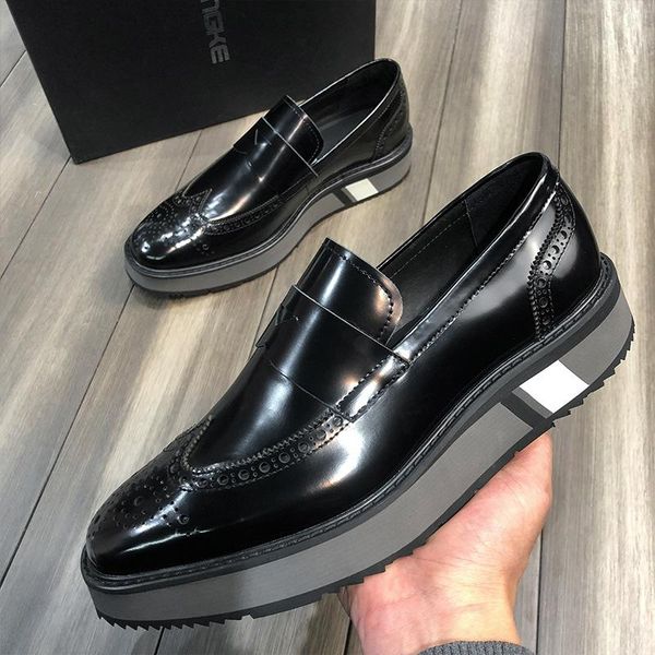 on woodwork men's shoes opens edge bead set foot thick bottom platform cowhide leisure business men dress, Black
on woodwork men's shoes opens edge bead set foot thick bottom platform cowhide leisure business men dress, Black