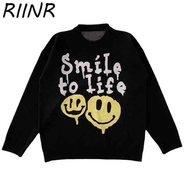 riinr 2021 men's fashion autumn and winter cartoon smile clothing hip-hop streetwear pullover harajuku sweater mens, White;black
riinr 2021 men's fashion autumn and winter cartoon smile clothing hip-hop streetwear pullover harajuku sweater mens, White;black