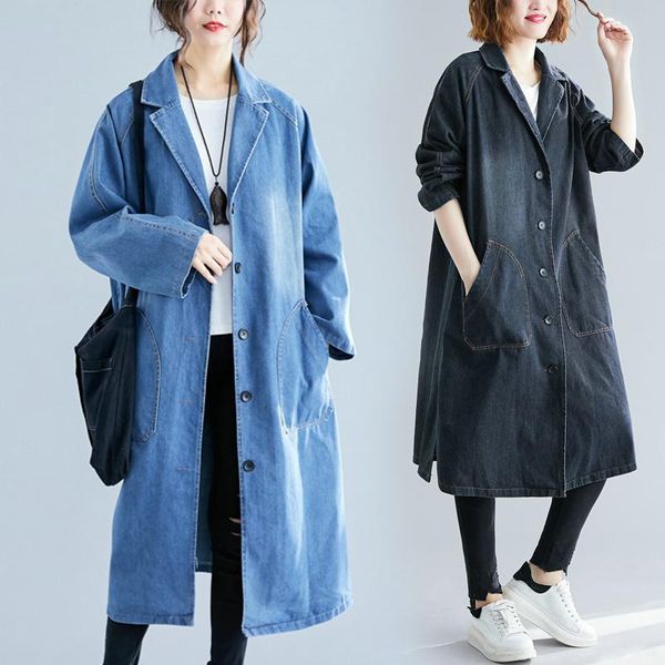 women's jackets #3164 blue black long denim jacket women oversized loose big pockets casual jeans ladies outerwear overcoat korean, Black;brown
women's jackets #3164 blue black long denim jacket women oversized loose big pockets casual jeans ladies outerwear overcoat korean, Black;brown