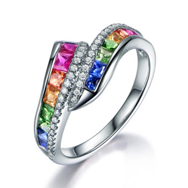 wedding rings luxury rainbow cubic zircon ring charm bright silver red blue rhinestone engagement jewelry, Slivery;golden
wedding rings luxury rainbow cubic zircon ring charm bright silver red blue rhinestone engagement jewelry, Slivery;golden