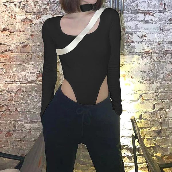 women bodysuit choker solid skinny jumpsuit 2021 fashion long sleeve square collar bodyconclub playsuit streetwear women's jumpsuit, Black;white
women bodysuit choker solid skinny jumpsuit 2021 fashion long sleeve square collar bodyconclub playsuit streetwear women's jumpsuit, Black;white
