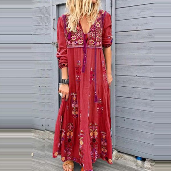 plus size dress fashion casual women sleepwear flowers splicing drawcord lace up long sleeve elegant dresses for, Black;red
plus size dress fashion casual women sleepwear flowers splicing drawcord lace up long sleeve elegant dresses for, Black;red