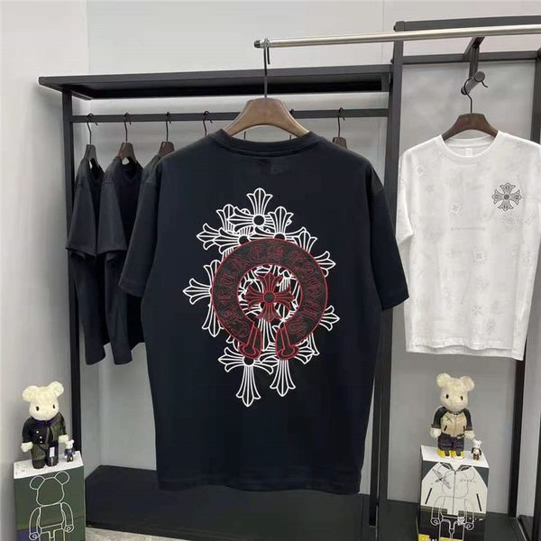 ch brand new spring and summer skin embroidery cross sanskrit horseshoe print tide t-shirt, White;black
ch brand new spring and summer skin embroidery cross sanskrit horseshoe print tide t-shirt, White;black
