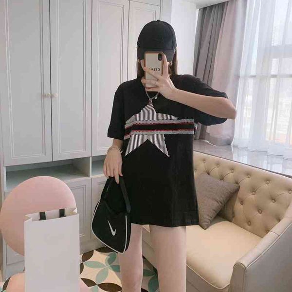 2022 factory wholesale new spring and summer d print short sleeve round neck t-shirt women's loose and versatile casual women's st, White
2022 factory wholesale new spring and summer d print short sleeve round neck t-shirt women's loose and versatile casual women's st, White