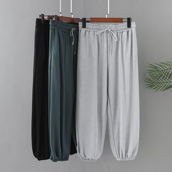 plus size pants women's clothing harem summer 2021 show thin loose ice silk ankle banded sweatpants, Black
plus size pants women's clothing harem summer 2021 show thin loose ice silk ankle banded sweatpants, Black
