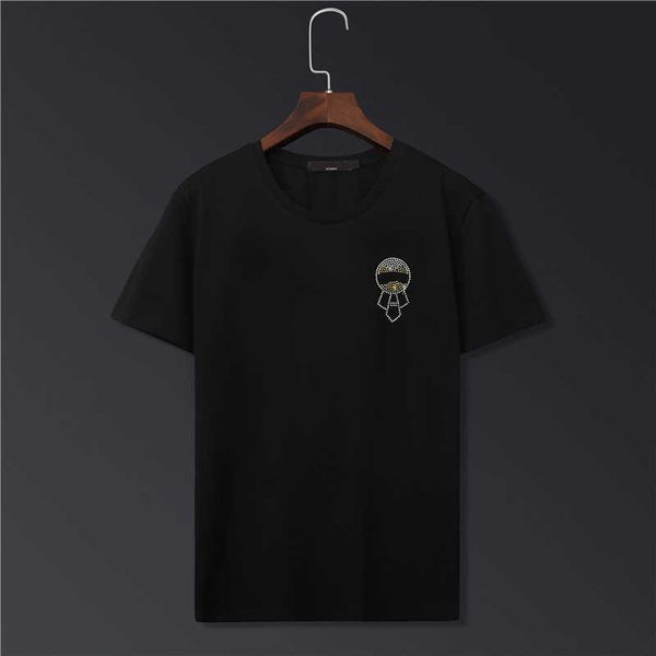spring style shinning drilling t-shirt cotton oversized tee black white color clothes 210629, White;black
spring style shinning drilling t-shirt cotton oversized tee black white color clothes 210629, White;black